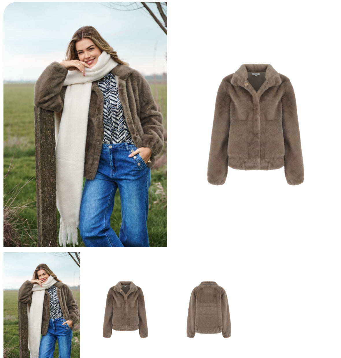 Cs the label bont jas taupe