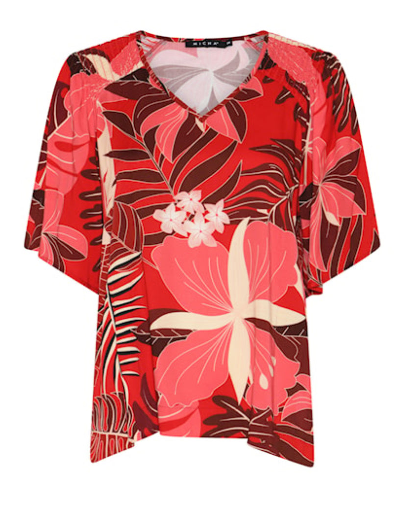 Micha top Red Dream print