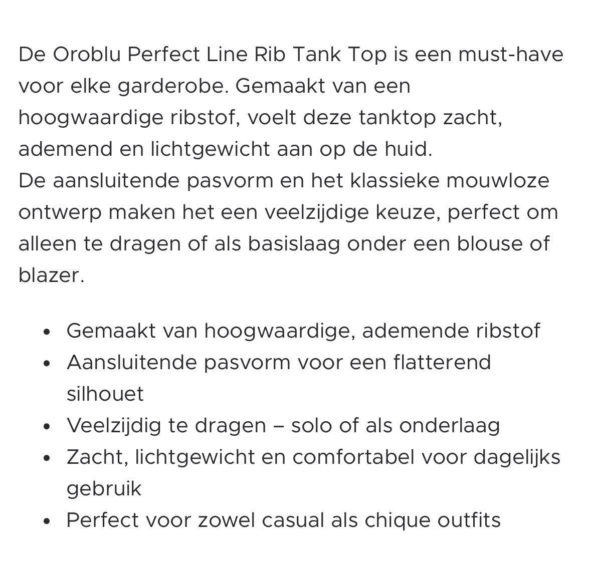 OROBLU perfect line rib tank top