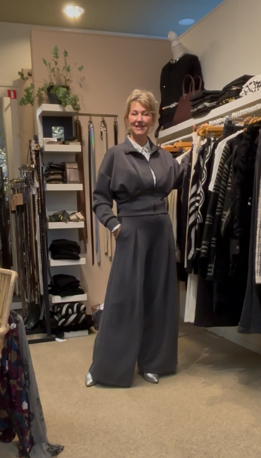 Iz naiz modal broek grijs