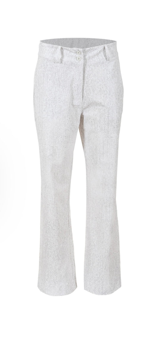 Maicazz travel broek Sarah taupe: wit