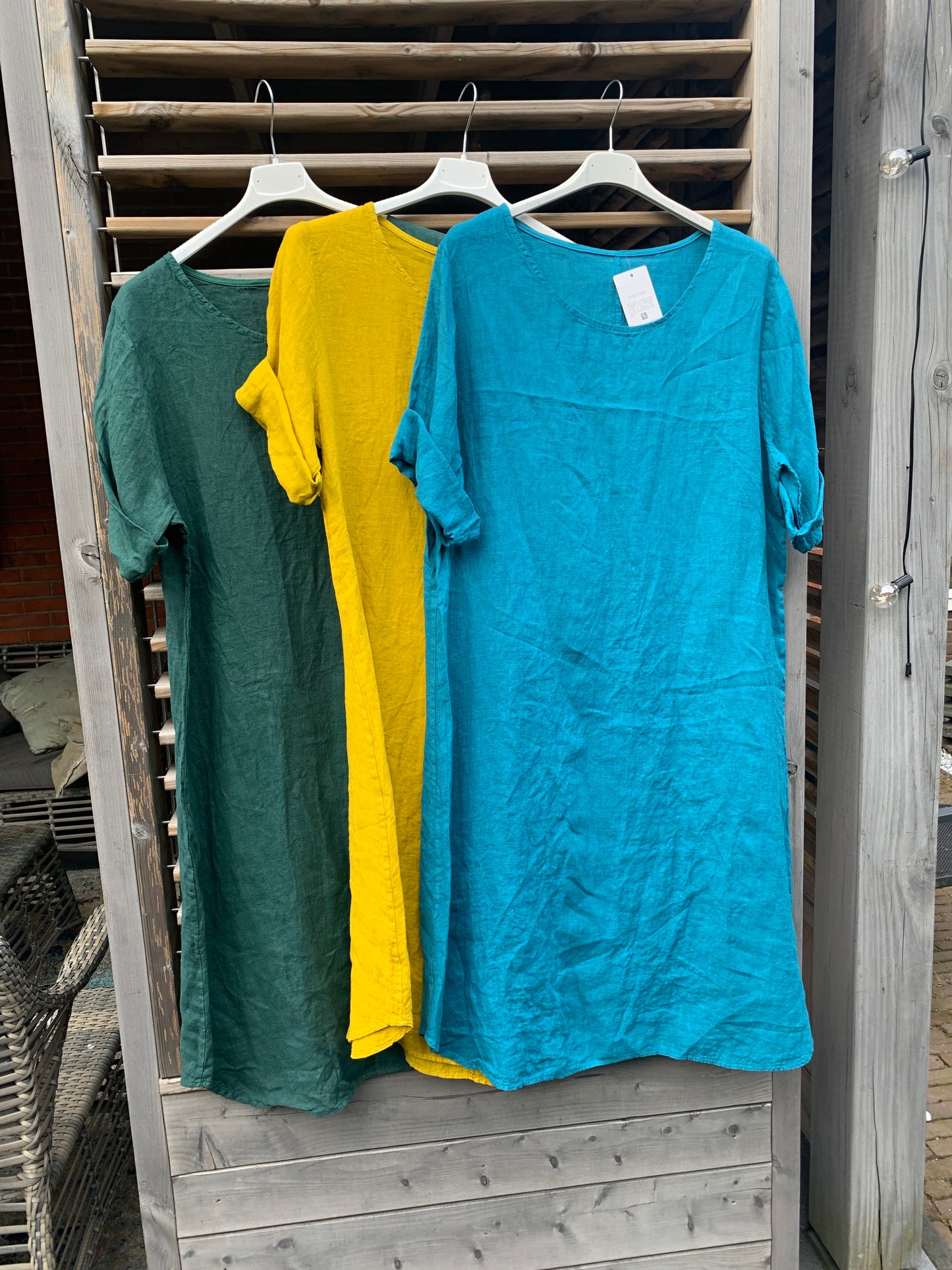 Jurk linnen 3 kleuren