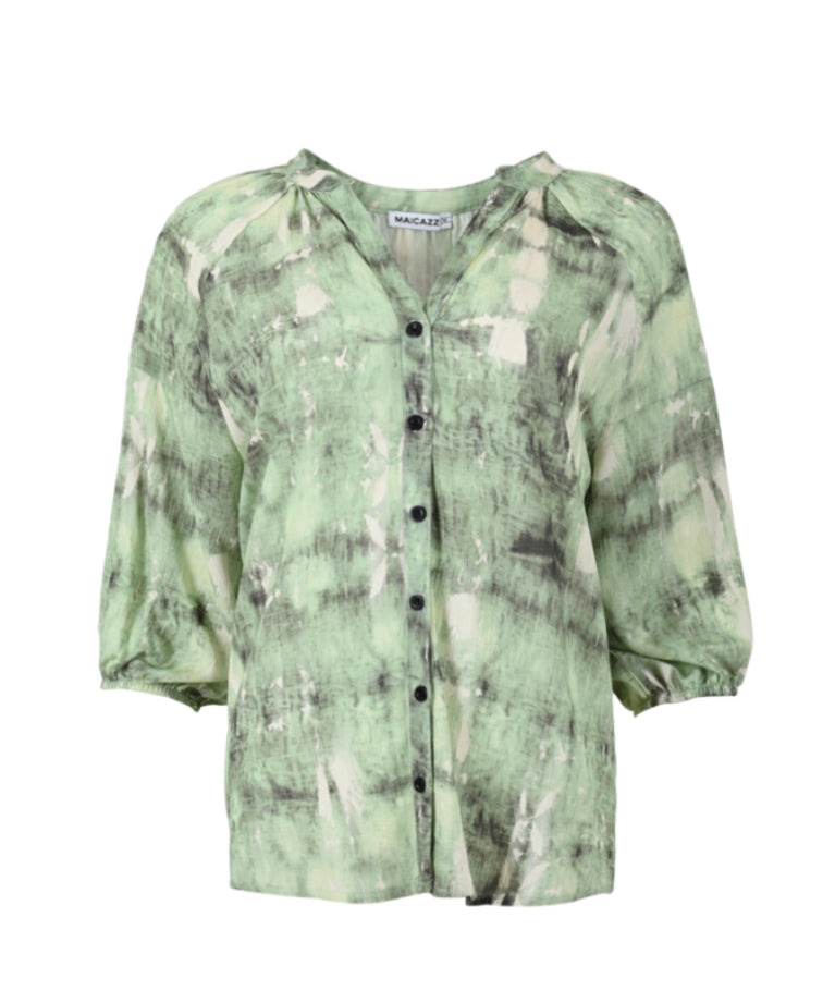 Maicazz Mango blouse groen