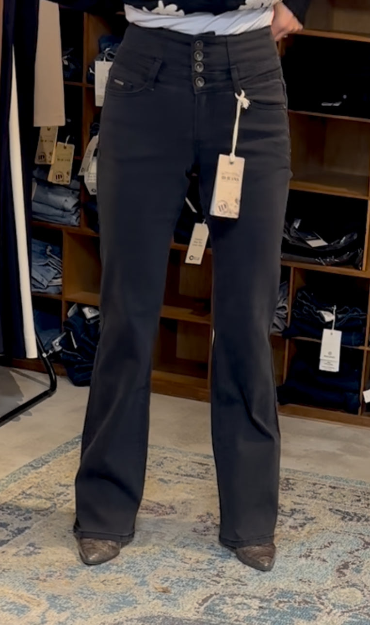 Il dolce flared jeans antraciet