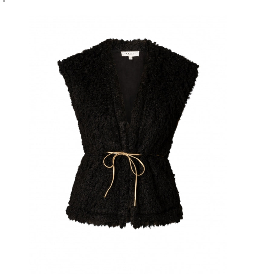 Ivy Beau harig gilet zwart