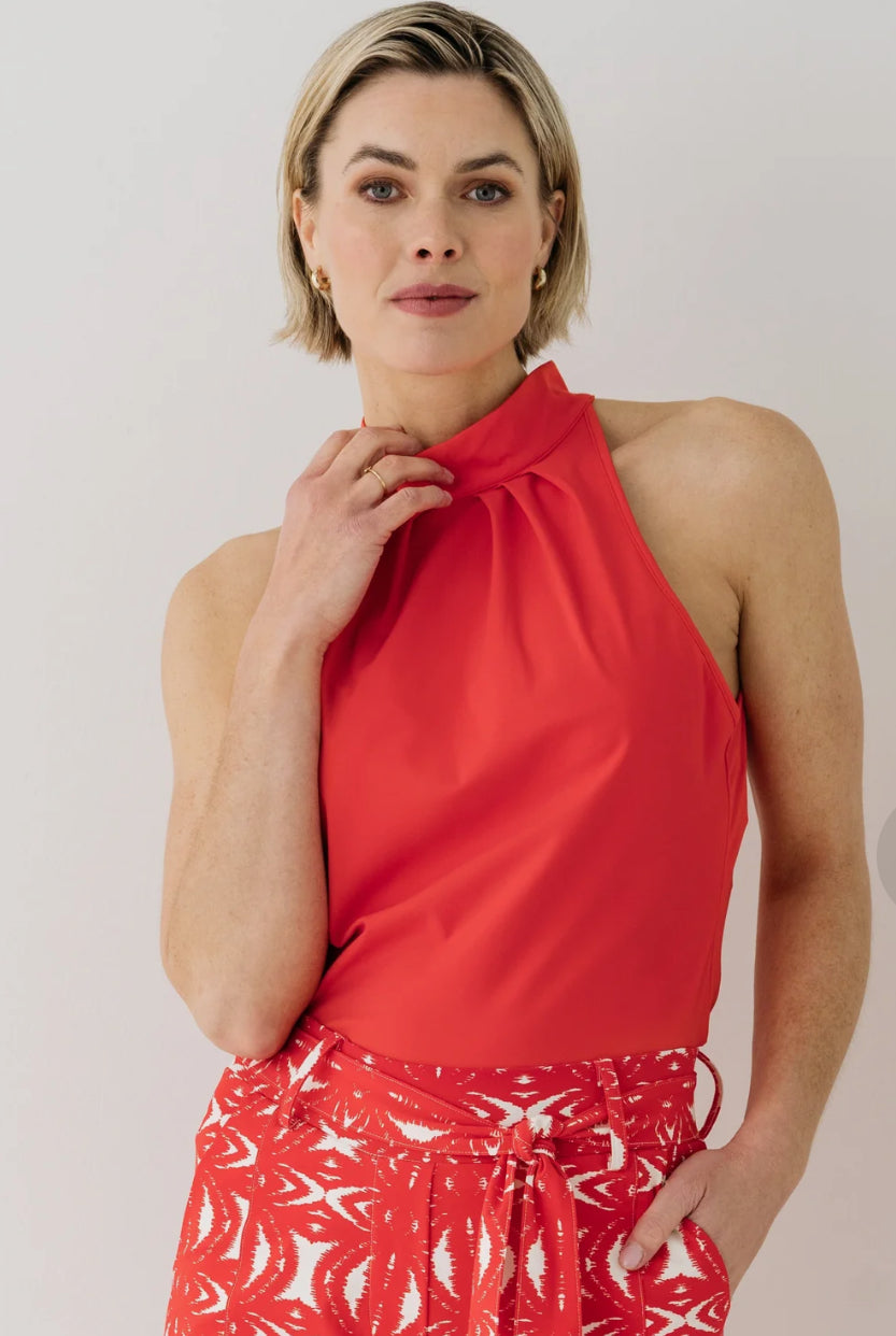 Maicazz travel halter top lanik red