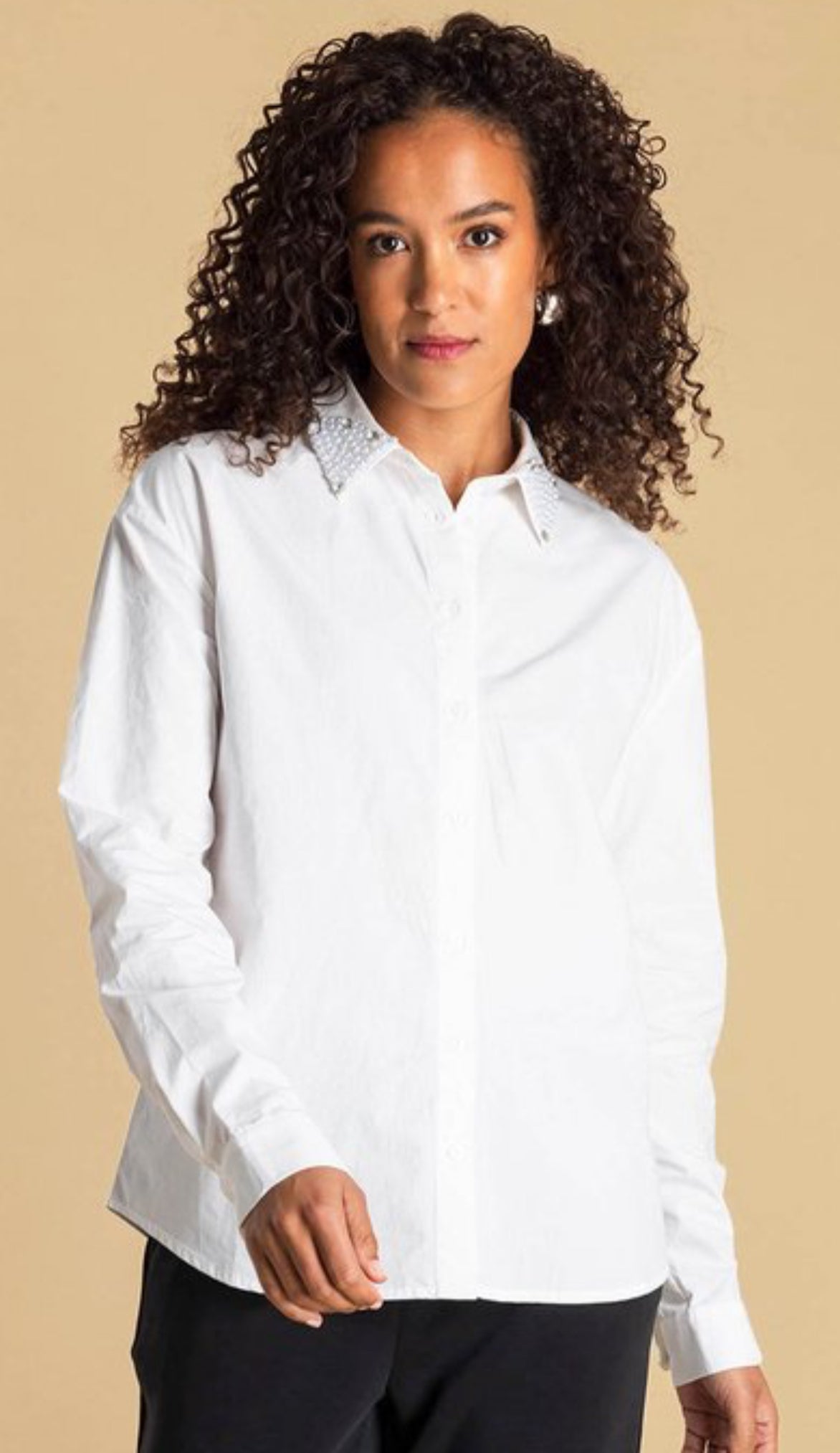 Ivy Beau blouse Parelkraag