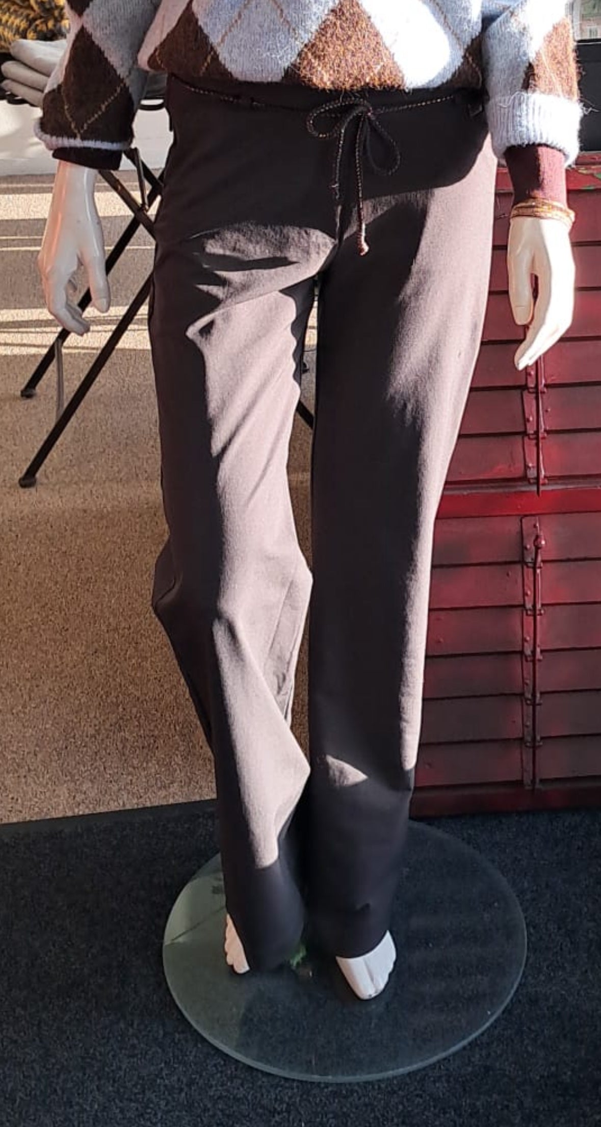 Tq Amsterdam travel broek Romee donkerbruin