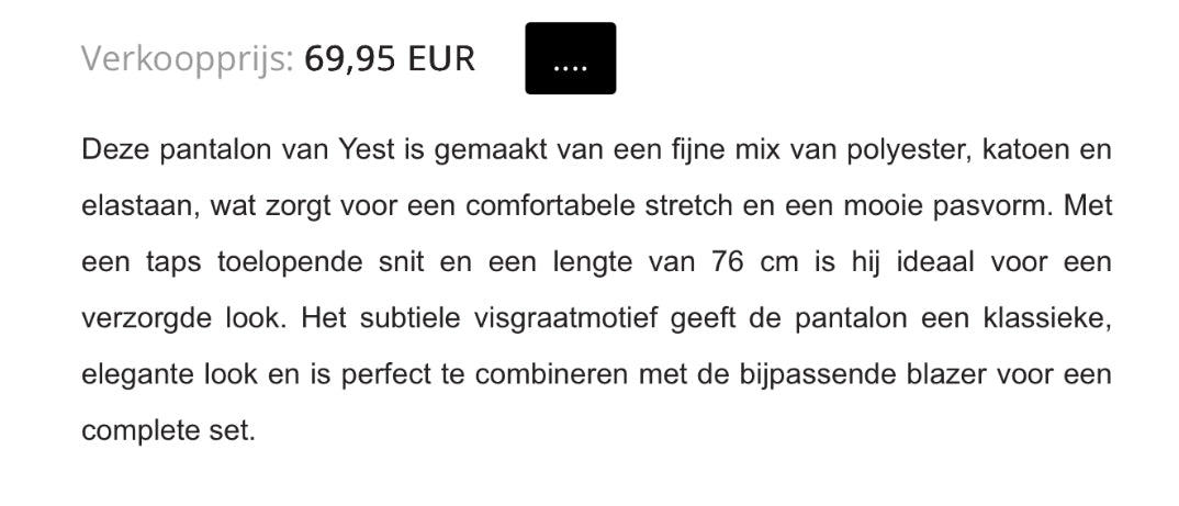 Yest broek Bertille