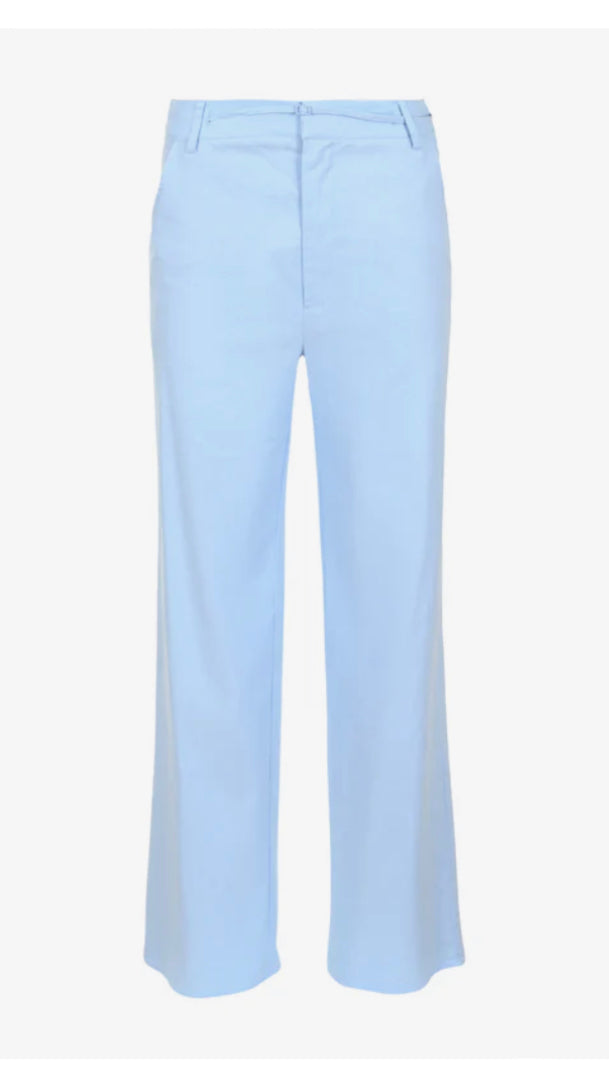 Maicazz broek Jayla light blue linnen mix