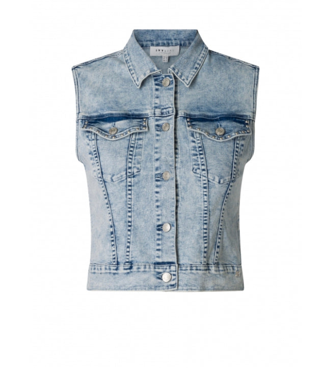 Ivy Beau kort denim / spijker gilet