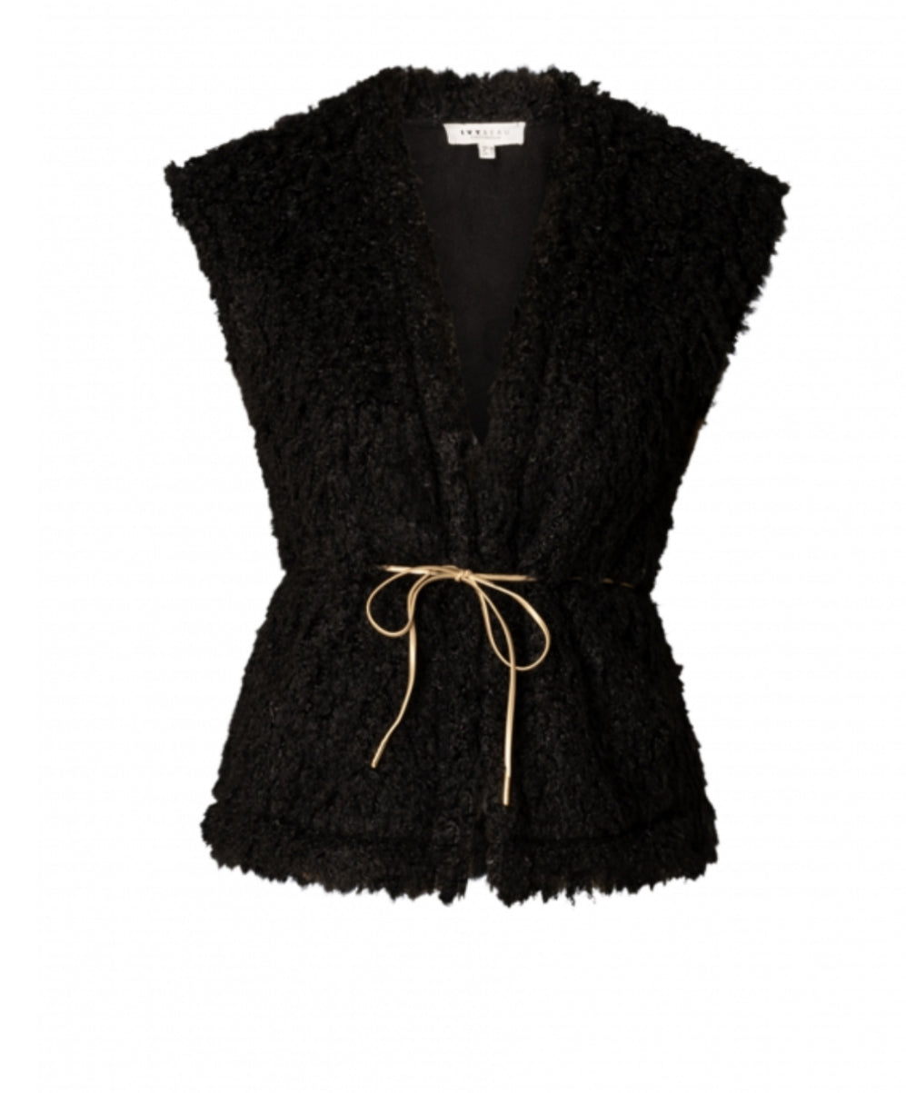 Ivy Beau bont gilet zwart
