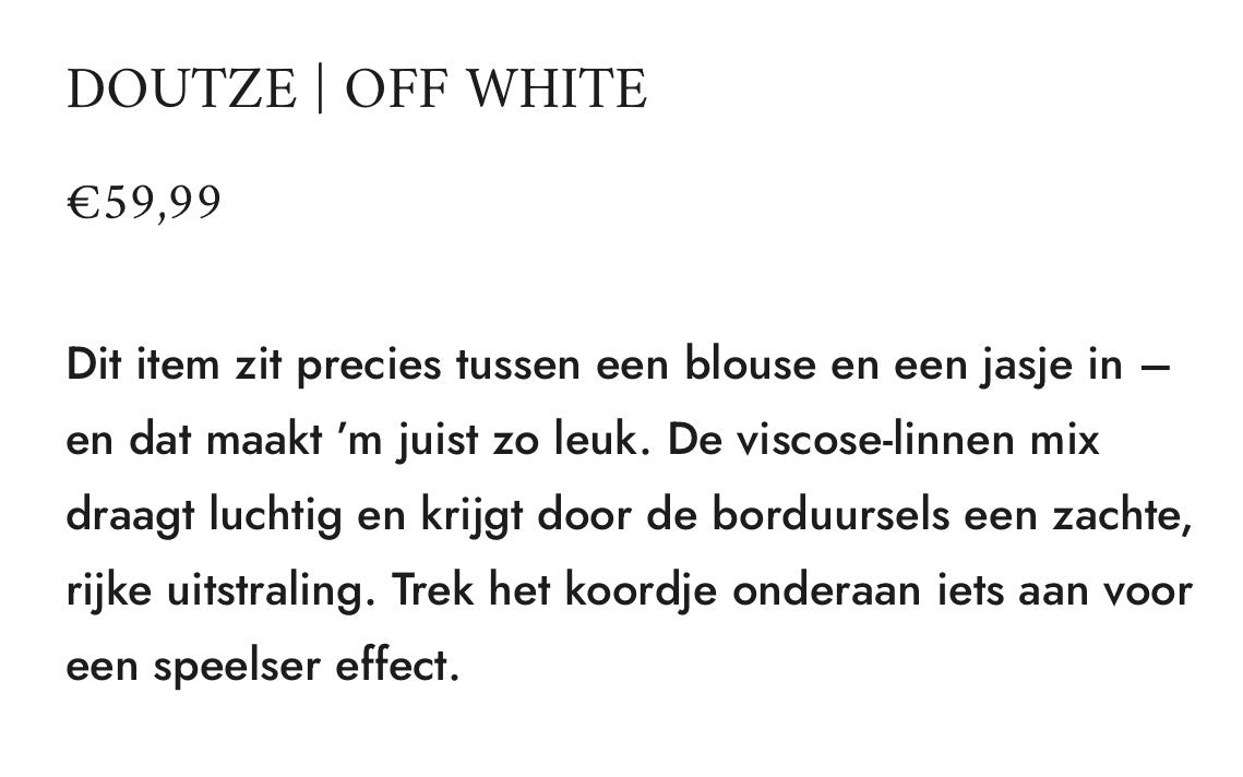 Ivy Beau blouse Doutze offwhite