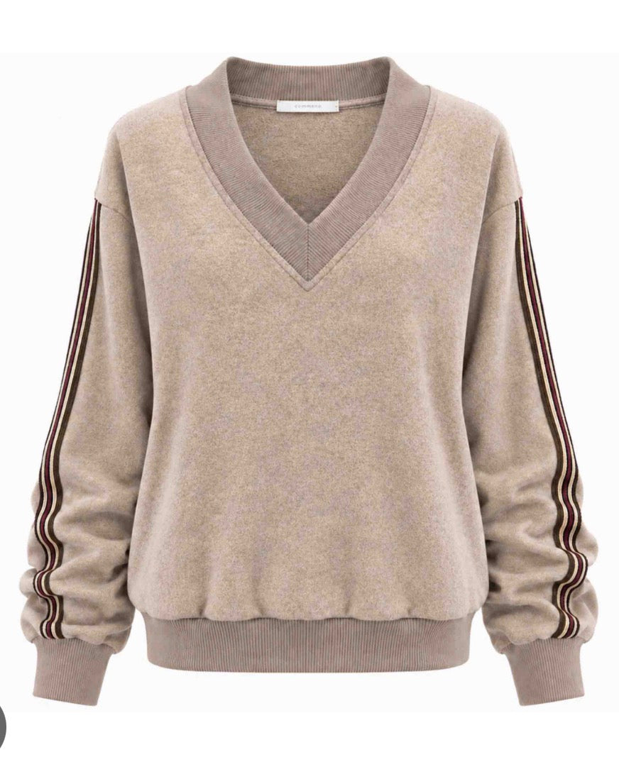 Icnk sweater v Hals kit kleur