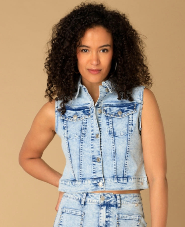 Ivy Beau kort denim / spijker gilet