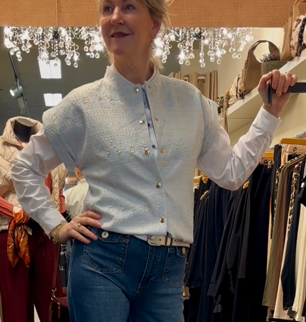 Sophia Perla gilet Olivia blue