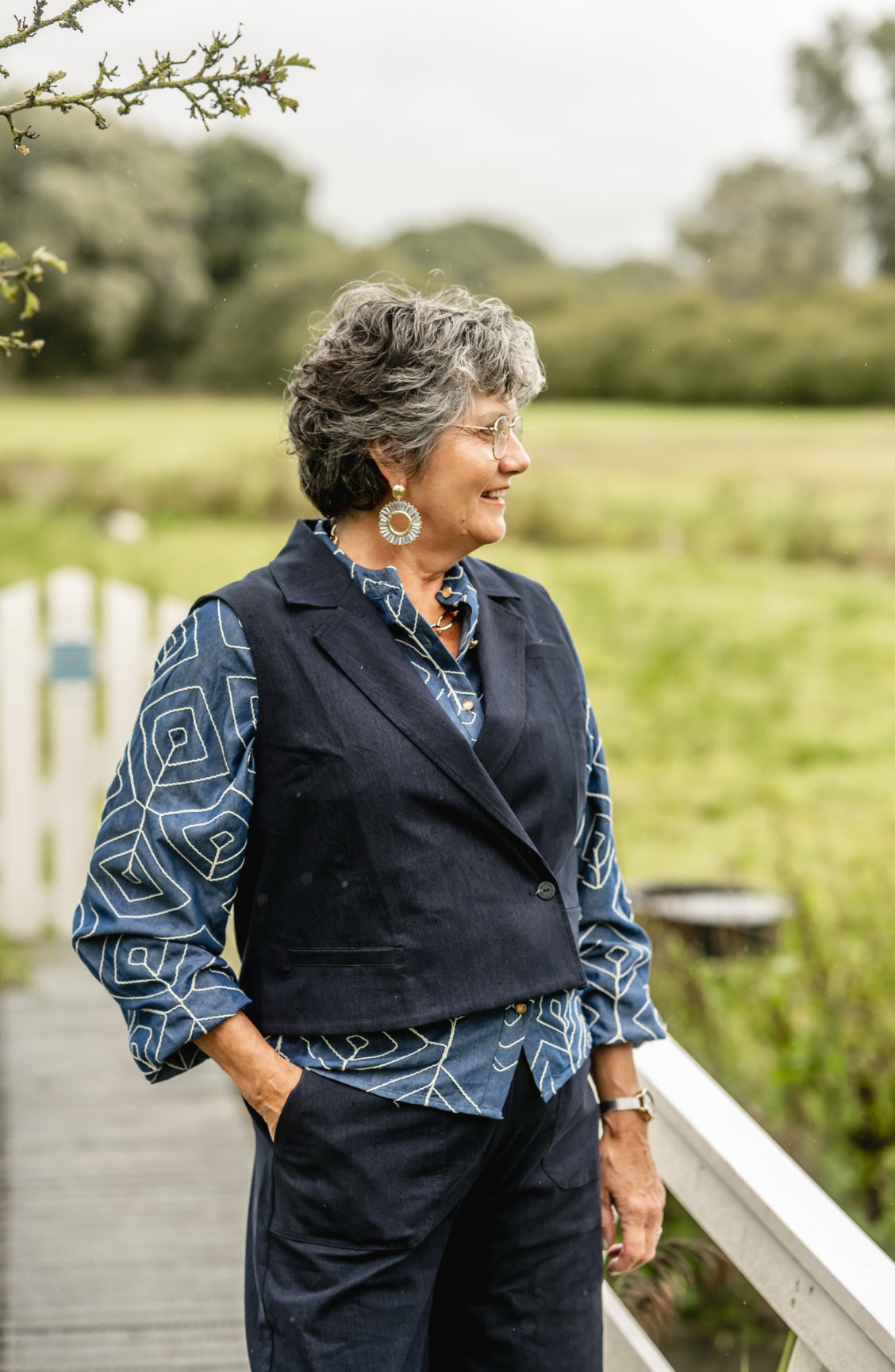 Icnk blouse jeans / borduur