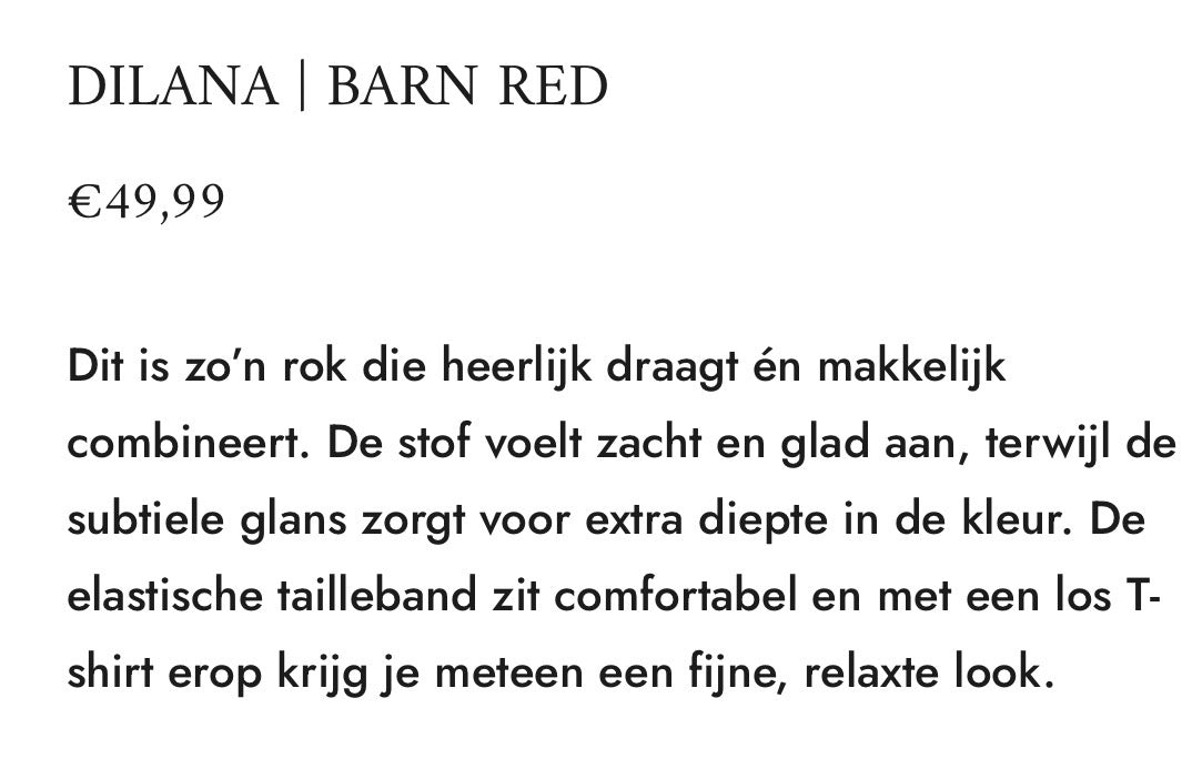 Ivy Beau rok Dilana barn red