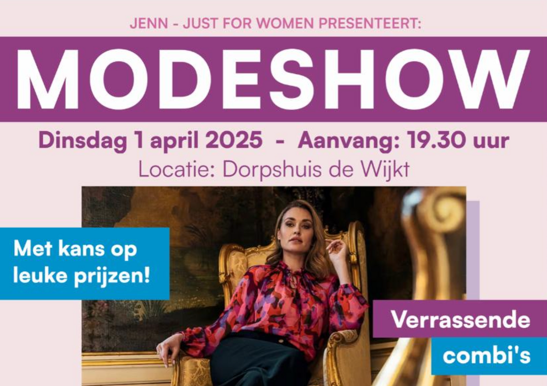 Modeshow in Dorpshuis De Wijk – Een avond vol fashion en inspiratie!