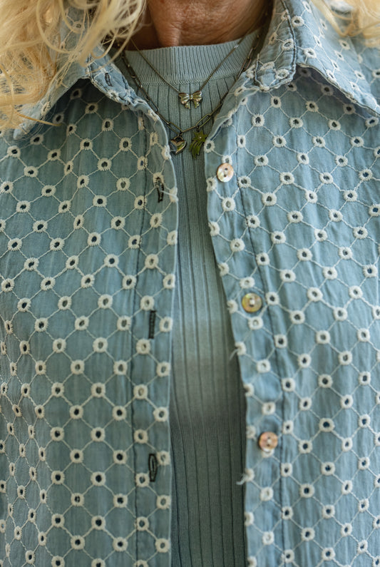 Jeans blouse Mouwloos