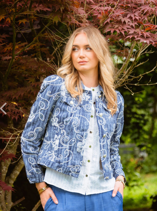 Cs the label jeans jack strass / borduur