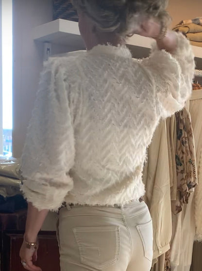 Icnk blouse creme harig