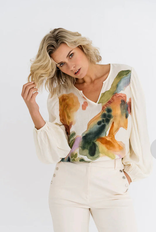 Maicazz blouse Moutan aquarel