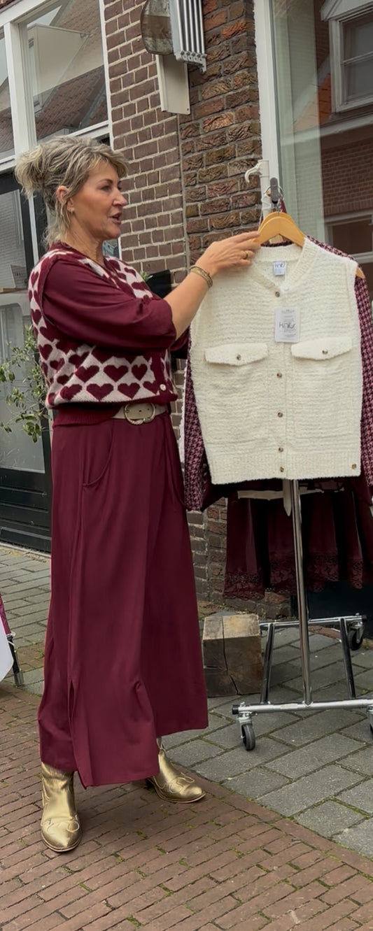 BINDI Jersey top Bordeaux