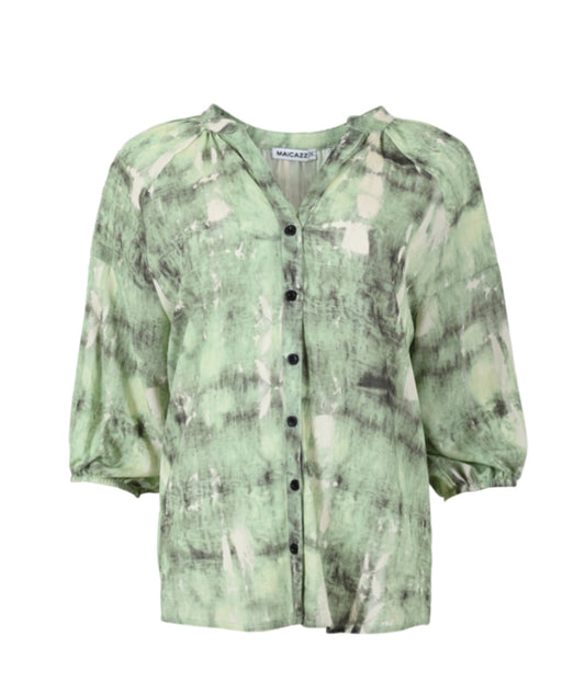 Maicazz Mango blouse groen
