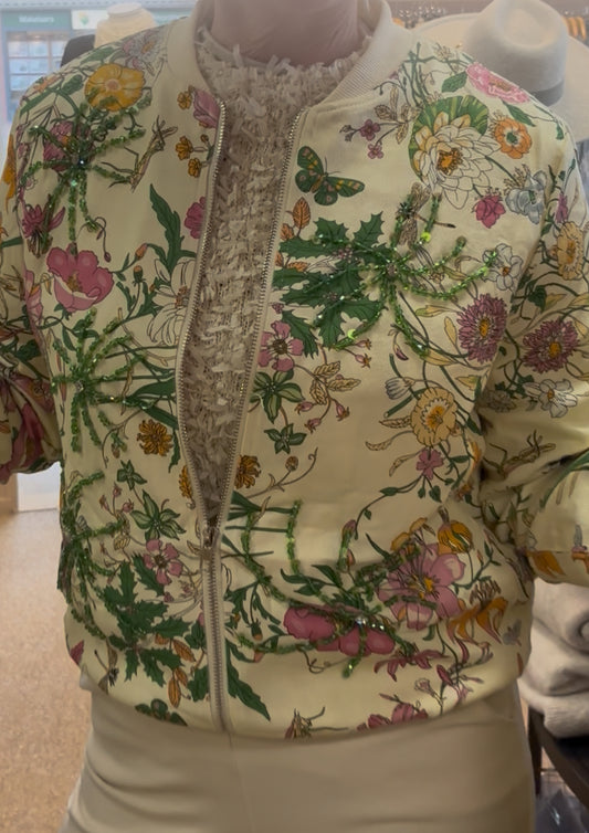 Jasje bomber met steentjes