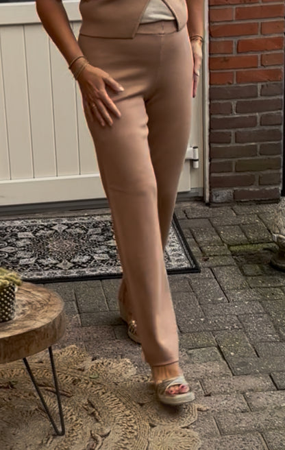 Micha broek knit camel