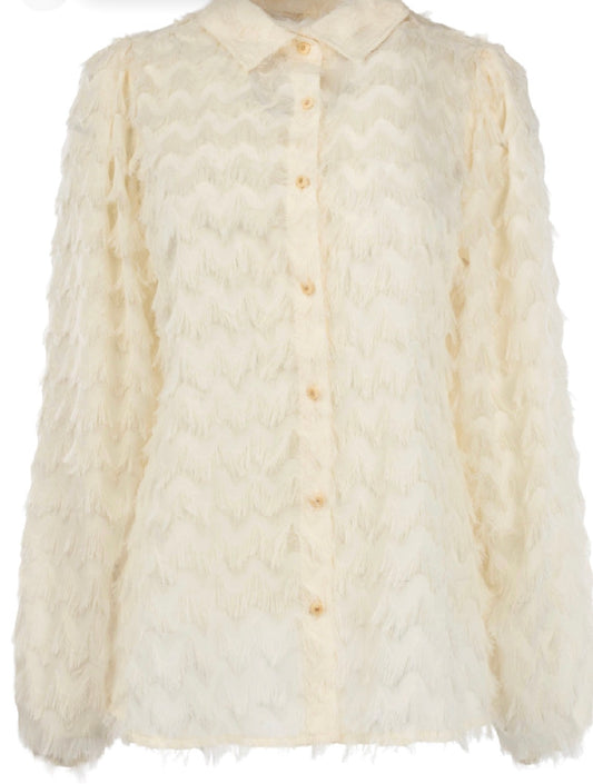 Ned blouse offwhite harig