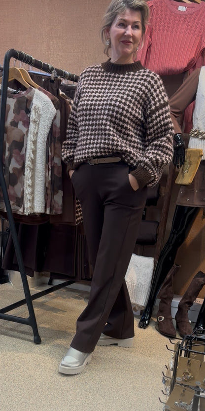 Iz naiz jersey broek bruin