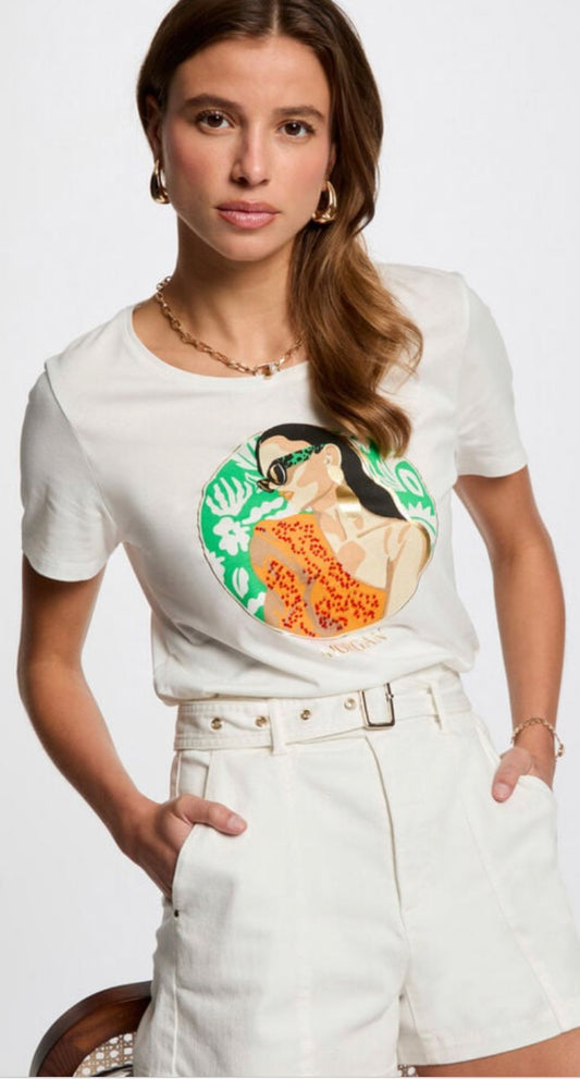 Morgan t shirt met vrolijke print