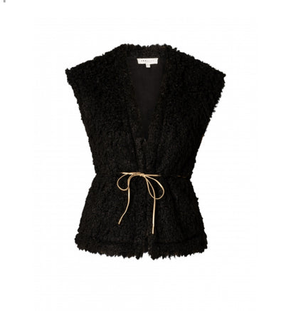 Ivy Beau harig gilet zwart