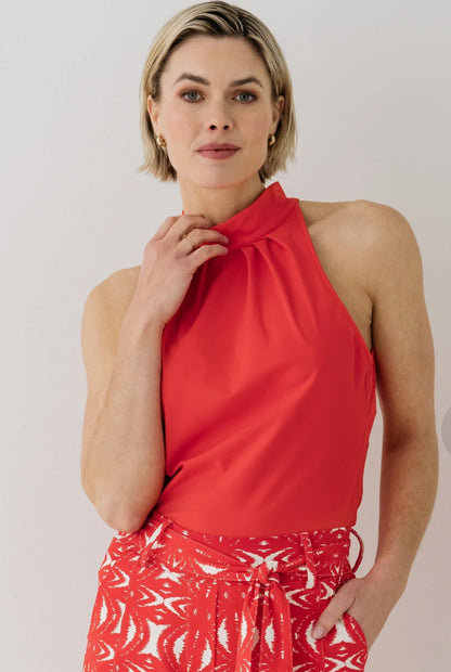 Maicazz travel halter top lanik red