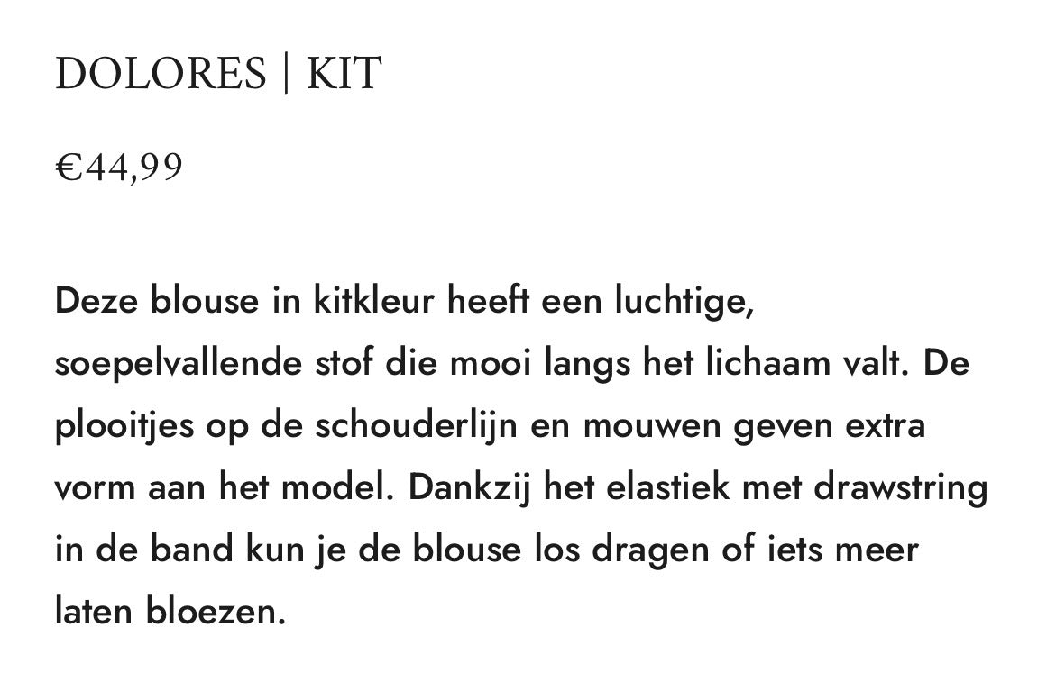 Ivy Beau blouson Dolorus kit