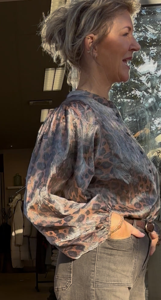 Icnk dieren print glans broek