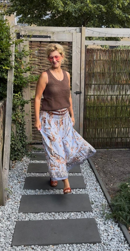 Marta brei top bruin