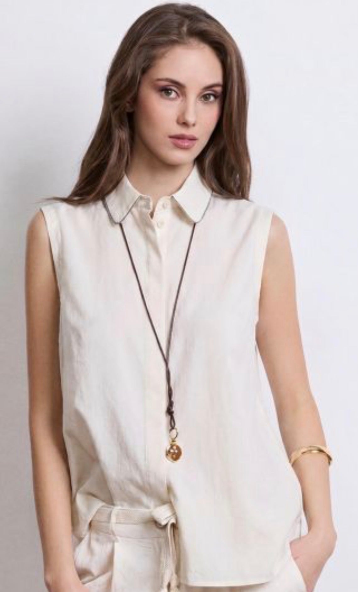Mark up mouwloze blouse wit