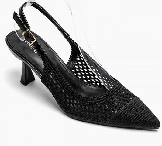 Sling back hak zwart