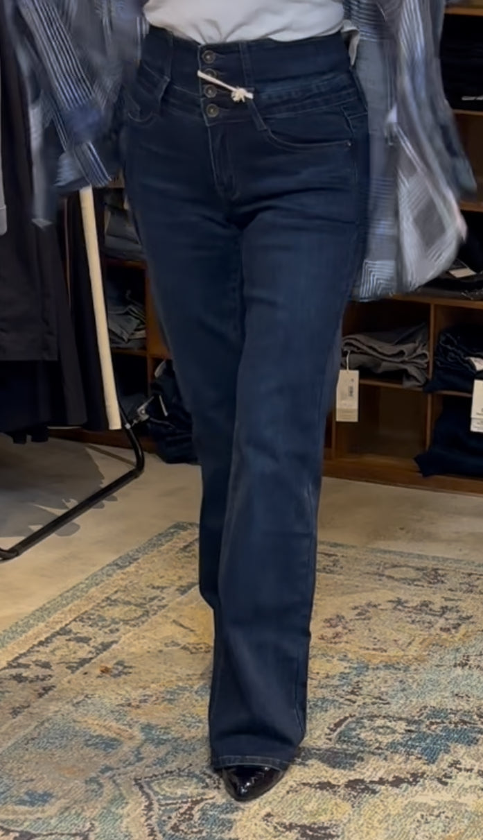 Il Dolce jeans flared dark blue