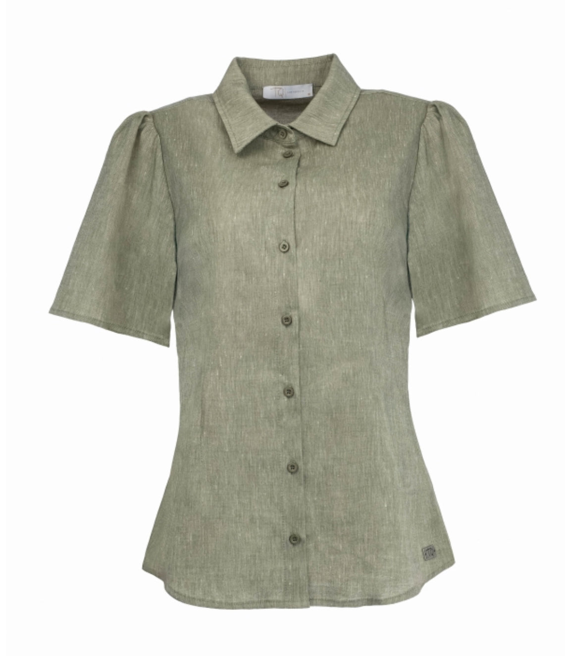 Icnk blouse Relinde ‘ linnen’ groen