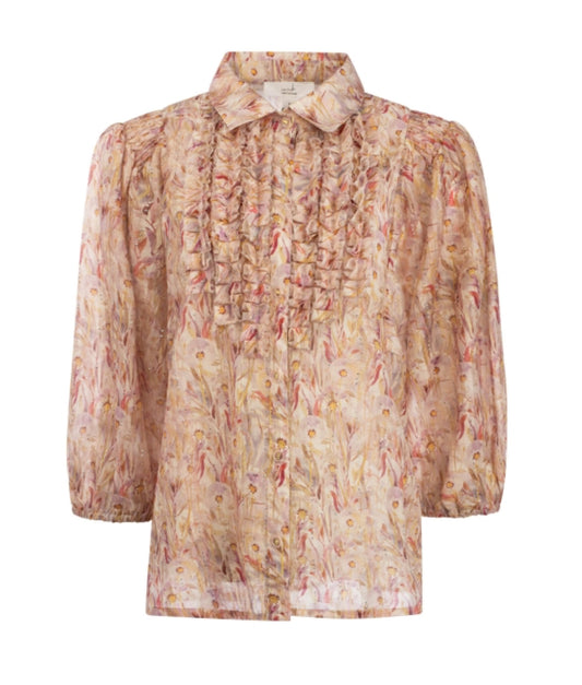 Icnk voile print blouse
