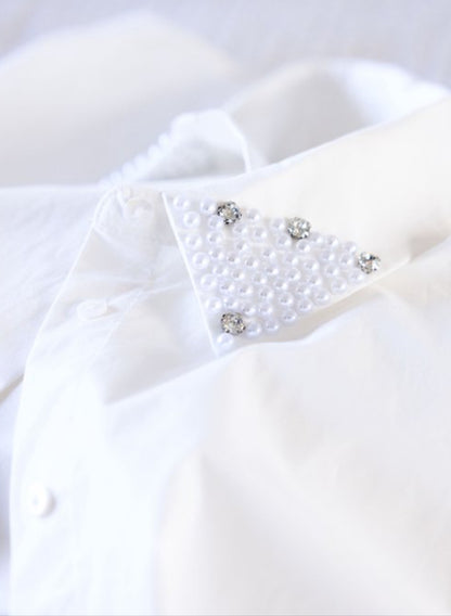 Ivy Beau blouse Parelkraag