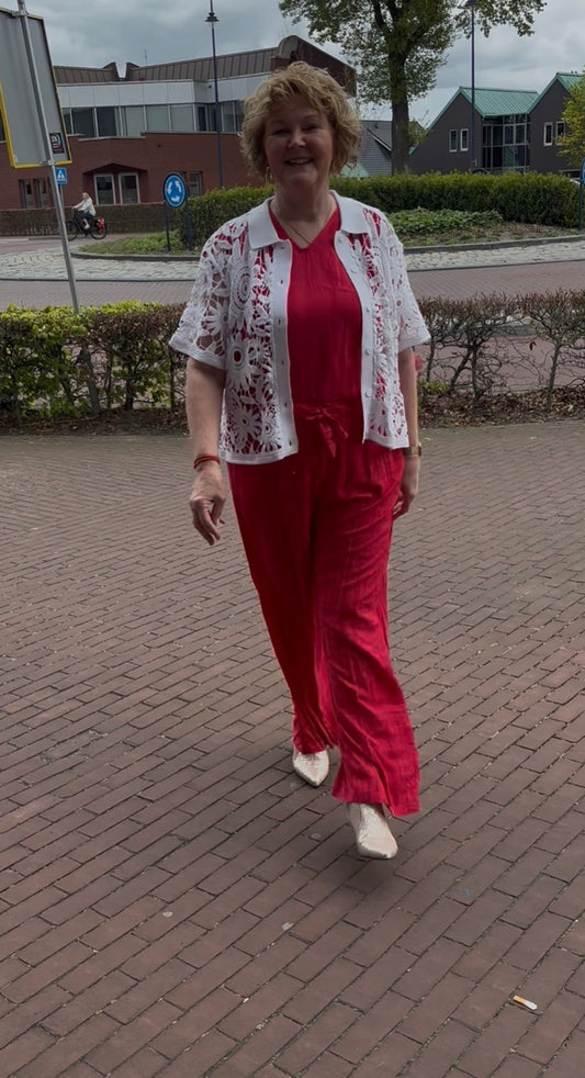 Bindi broek koraalrood