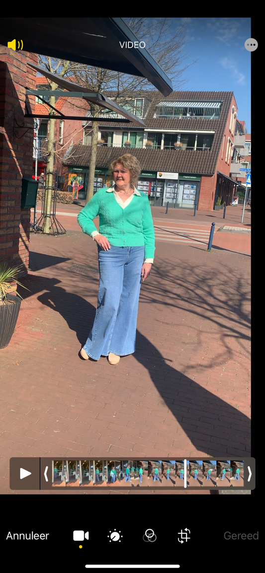 Jeans wideleg mid blue
