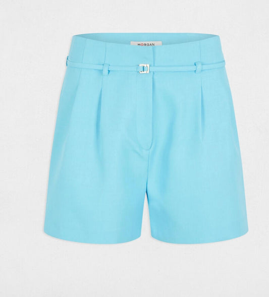 Morgan high waist short aqua licht blauw