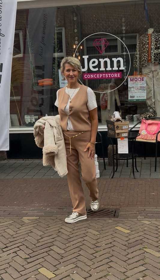 Micha broek knit camel