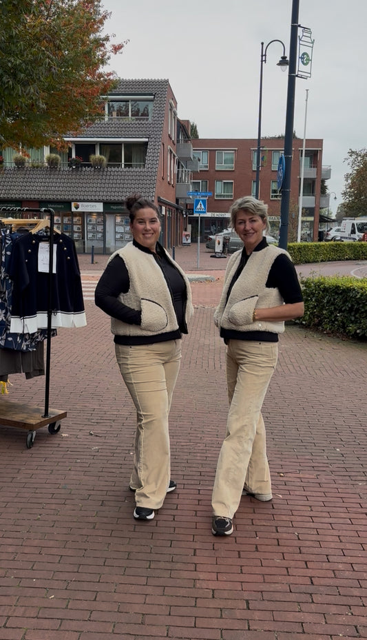 Il dolce rib broek camel